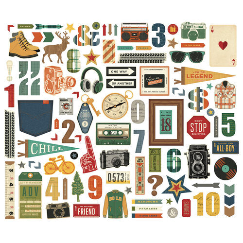 Simple Stories - Rustic Legend Collection - Ephemera - Bits And Pieces