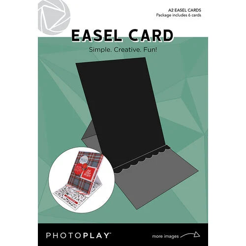 PhotoPlay - A2 Easel Cards - Black - 6 Pack