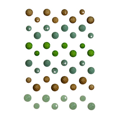 Prima Marketing Say it in Crystals Self Adhesive Embellishments Green Mint and Brown Embellishments 672676