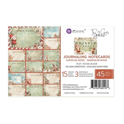 Prima Marketing Twinkle Treats journaling notecards 4x6