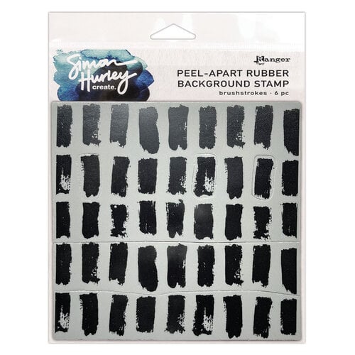 Simon Hurley  Peel-Apart Rubber Background Stamp HUR87922 Brush Strokes