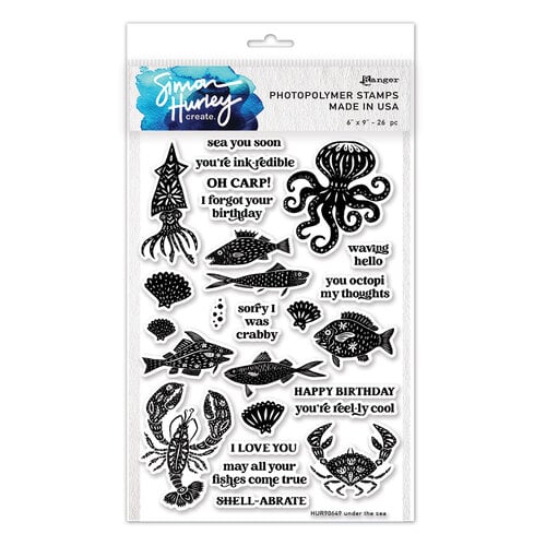 Simon Hurley Photopolymer Stamps HUR90649 Under the Sea