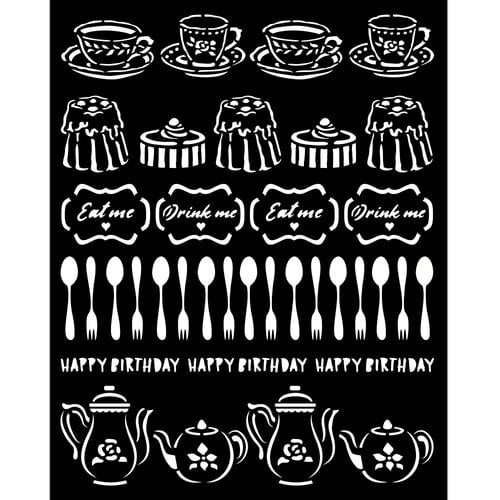 Stamperia Media Stencil  20x25 cm - Happy Birthday - KSTD088