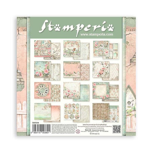 Stamperia Scrapbooking Double Faced Sheets Qty 10 - House of Roses - SBBS08
