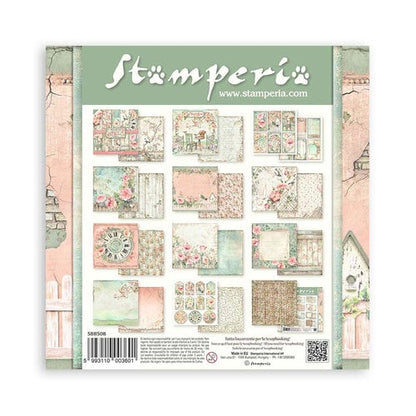 Stamperia Scrapbooking Double Faced Sheets Qty 10 - House of Roses - SBBS08