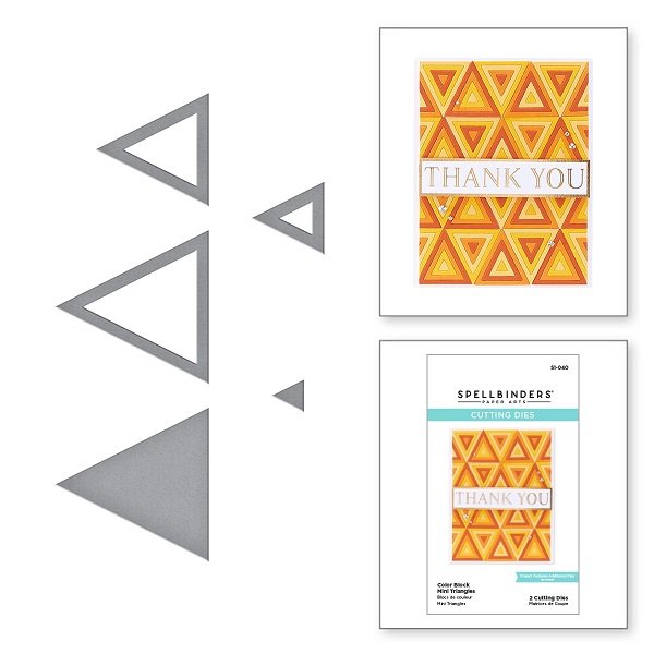 Spellbinders Color Block Mini triangle Die Cuts S1040