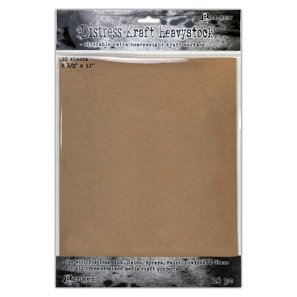 Tim Holtz Distress® Kraft Heavystock 8.5" x 11", 10pk