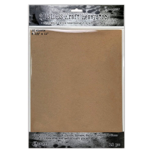 Tim Holtz Distress® Kraft Heavystock 8.5" x 11", 10pk