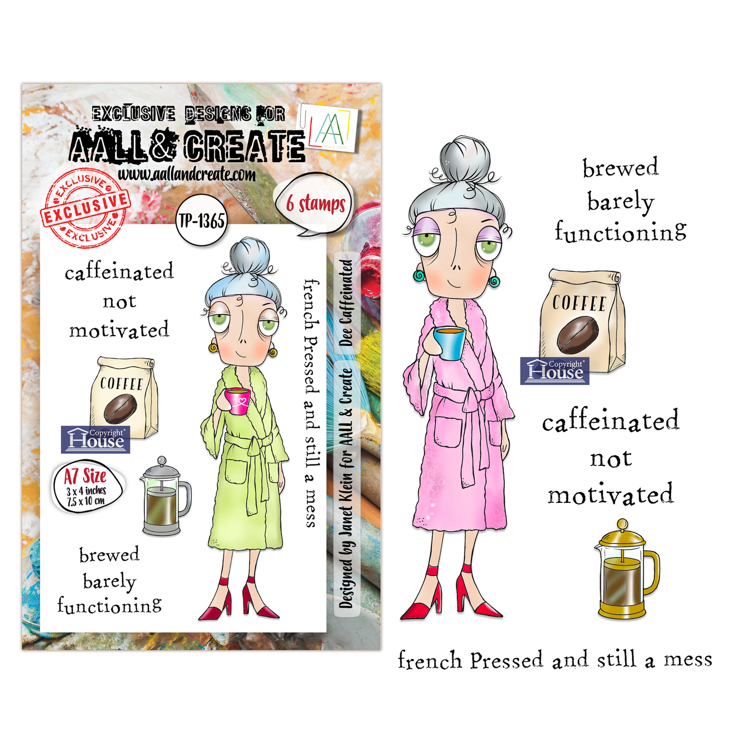 TP-1365 - A7 Stamp Sets - Dee Caffinated