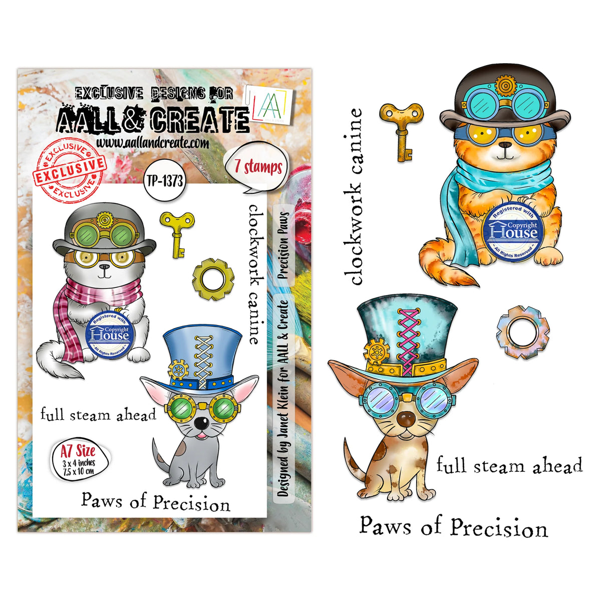 #TP-1373 - A7 Stamp Set - Precision Paws