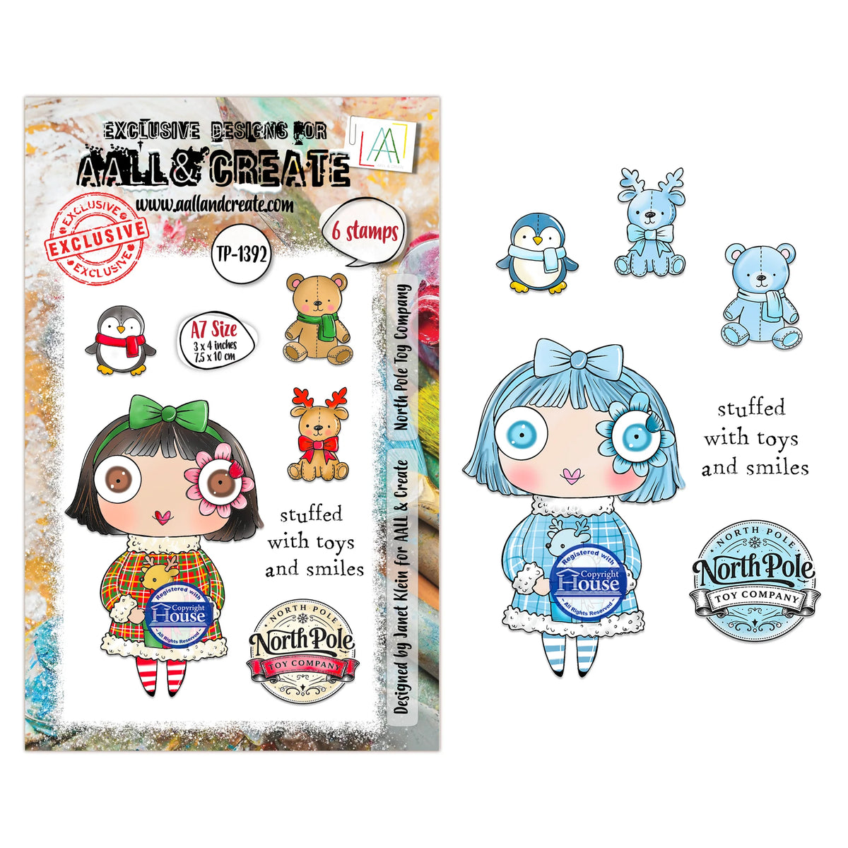 #TP-1392 - A7 Stamp Set - North Pole Toy Company
