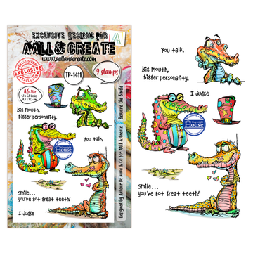 Aall & Create , #TP-1411 - A6 Stamp Sets - Beware the Smile
