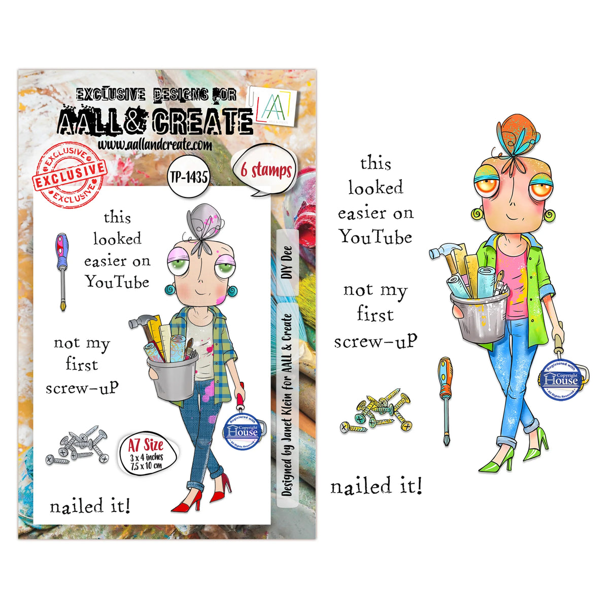 #TP-1435 - A7 Stamp Set - DIY Dee