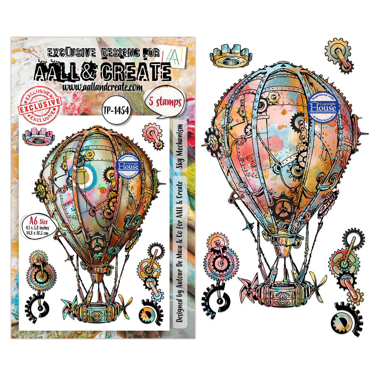 TP-1454 - A6 Stamp Sets - Sky Mechanism