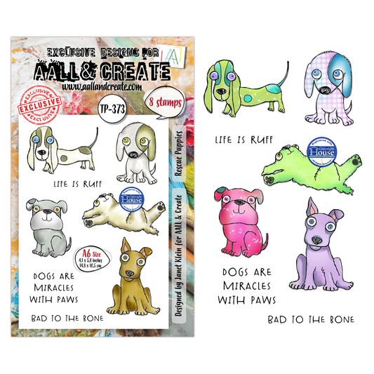 TP-373 - A6 Clear Stamp Set - Rescue Puppies