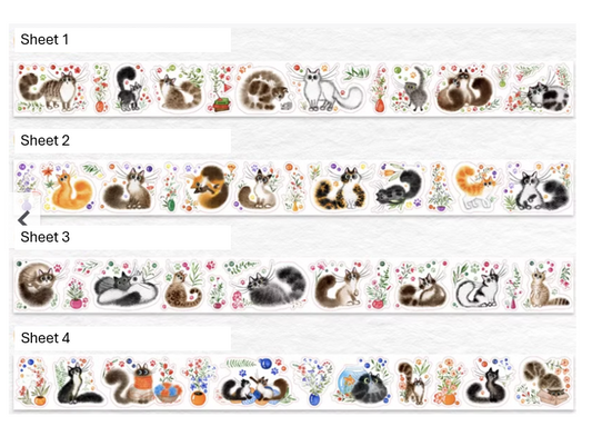 Washi Tape -  Cat's Mood Channel Washi Tape