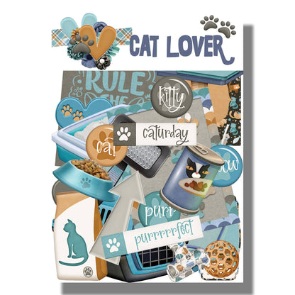 SSC Wholesale - Cat Lover 12 x 12 Scrapbook Paper & Embellishment Kit by SSC Designs - 3 Kits
