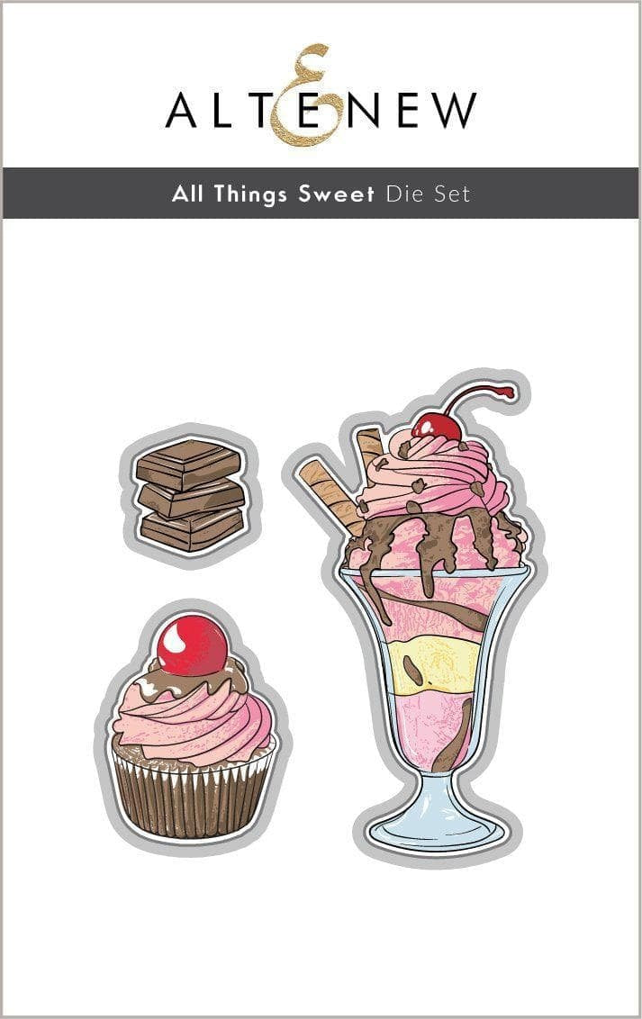 Altenew All Things Sweet Laying Stamp Set Bundle Stamp and Die Set ALT6748
