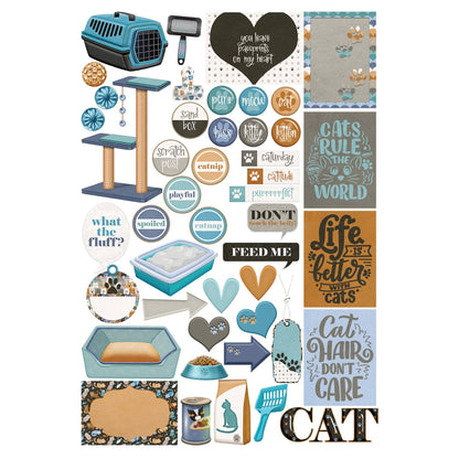 SSC Wholesale - Cat Lover 12 x 12 Scrapbook Paper & Embellishment Kit by SSC Designs - 3 Kits