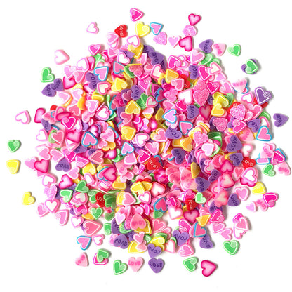 Buttons Galore & More - Candy Hearts Polymer Clay Craft Embellishments