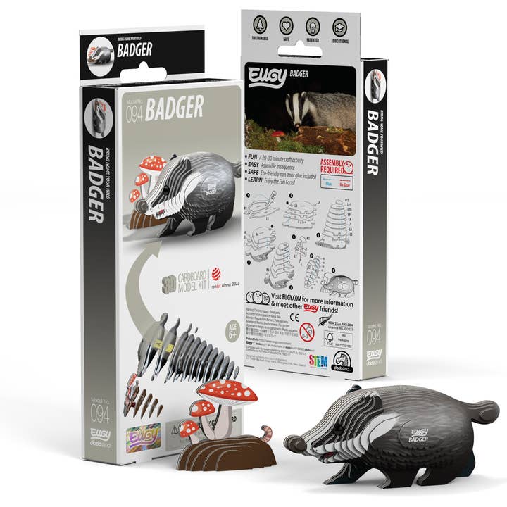 Safari Ltd. - EUGY Badger 3D Puzzle