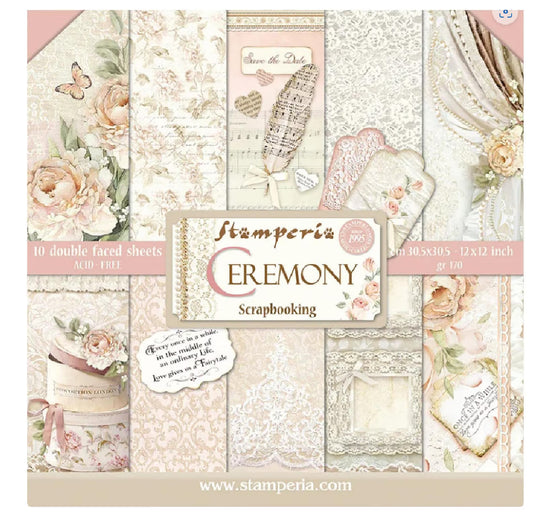Stamperia Ceremony 12" x 12" Paper Pad