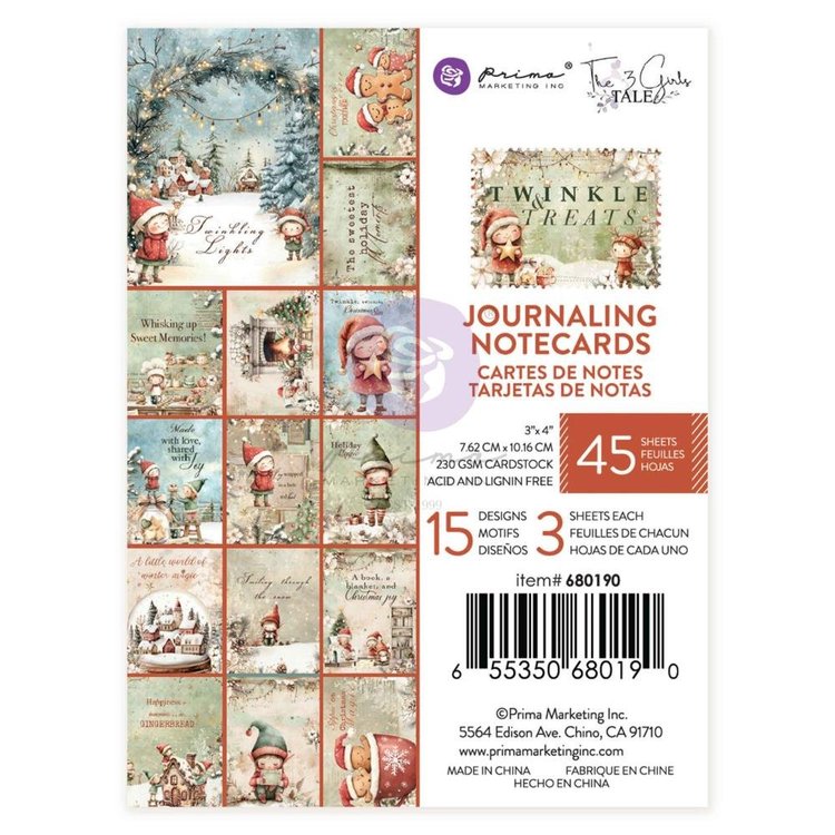 Prima Marketing Twinkle Treats journaling notecards 3x4