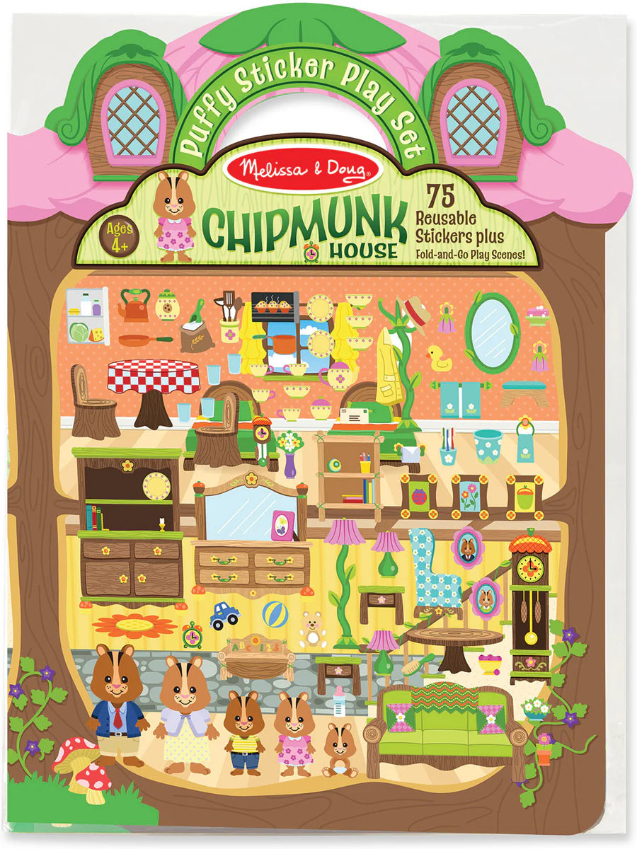 Melissa & Doug Puffy Stickers - Chipmunk House