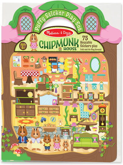Melissa & Doug Puffy Stickers - Chipmunk House