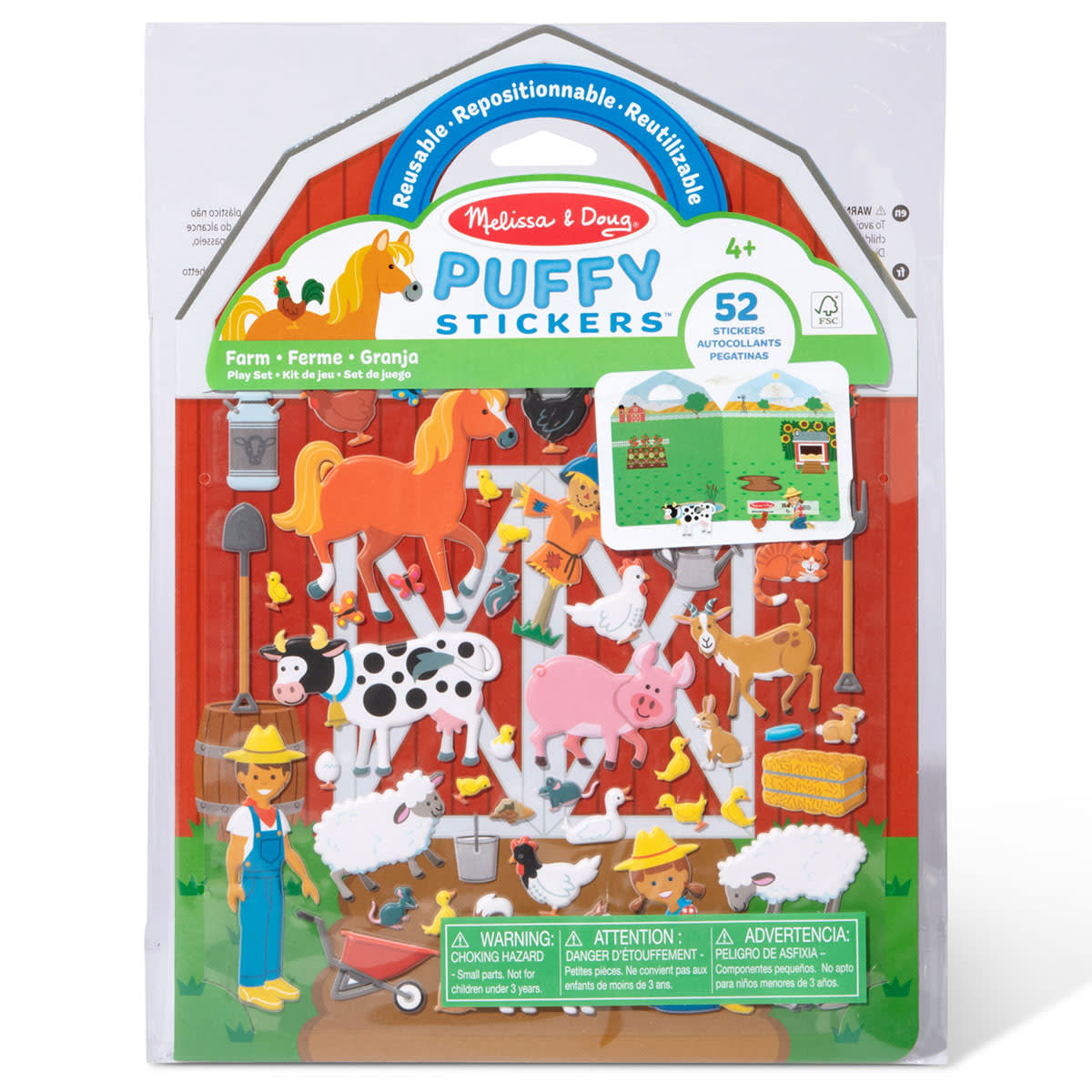 Melissa & Doug Puffy Stickers - On The Farm