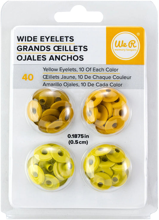 We R Memory Keepers Wide Eyelets Yellow