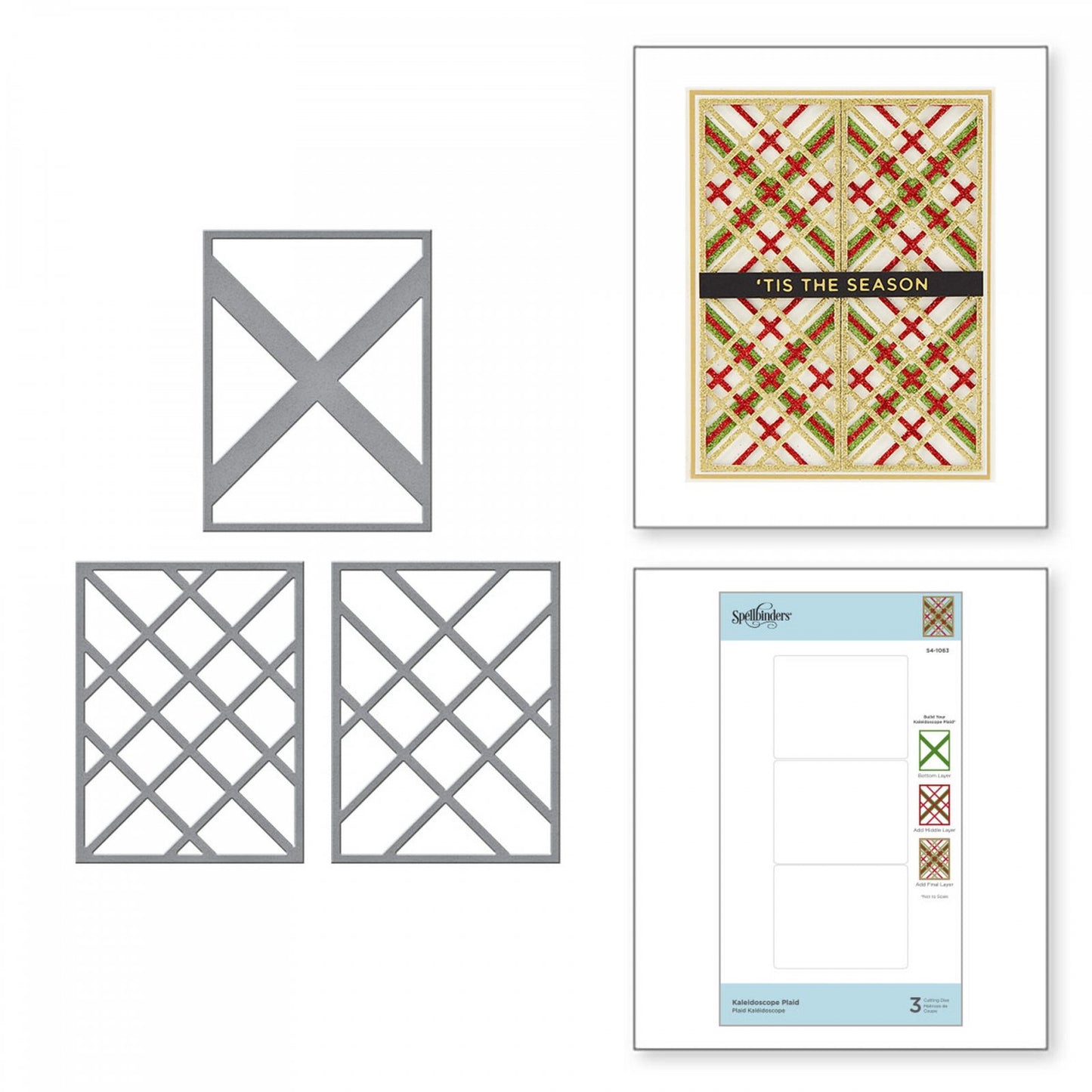 Spellbinders Kaleidoscope Plaid Die Cuts S41063