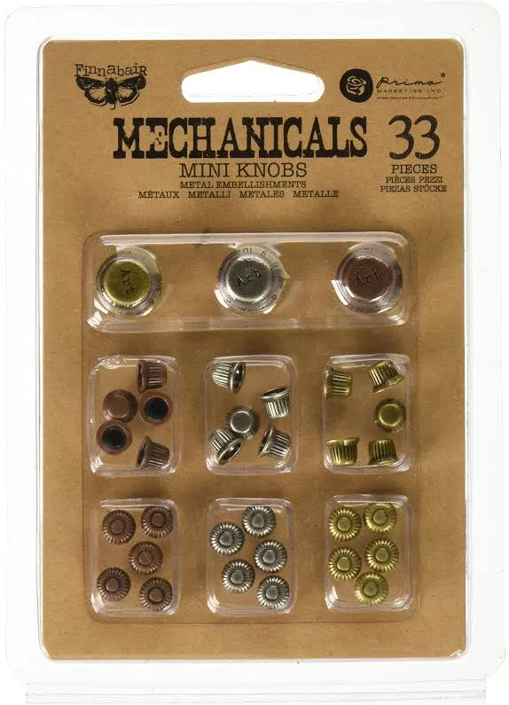 Finnabair Mechanicals Mini Knobs - Prima Marketing