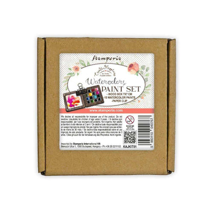 Stamperia Mini Watercolor Paint Set  15 paints