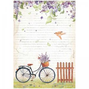 Stamperia Create Happiness Welcome Home Collection A4 Rice Paper - Bicycle
