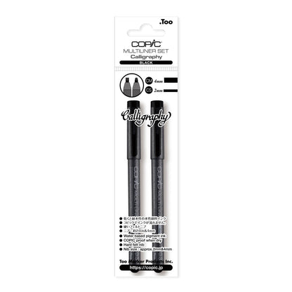 Copic Multiliner for Calligraphy 2 pc set