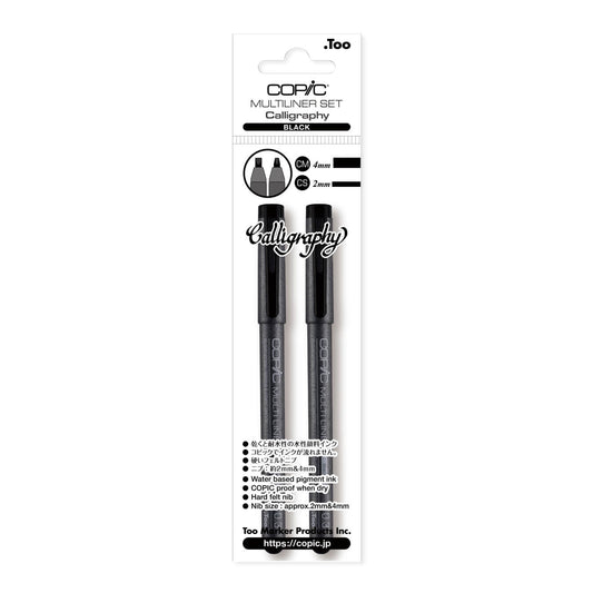 Copic Multiliner for Calligraphy 2 pc set