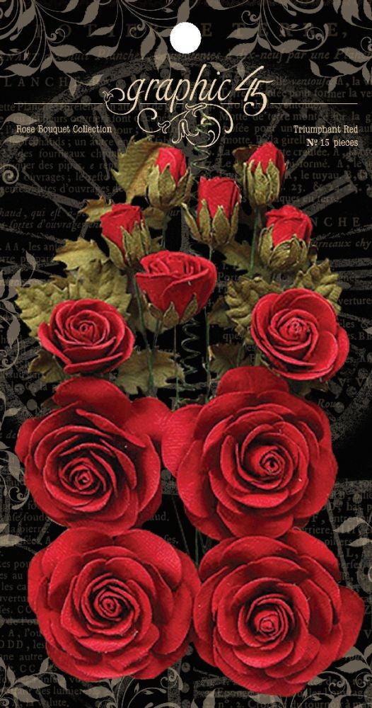 Graphic 45 Rose Bouquet Collection Rose Bouquet Collection Triumphant Red